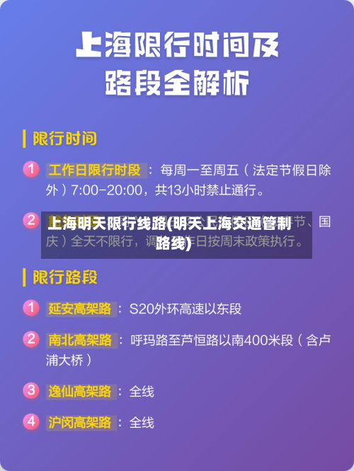 上海明天限行线路(明天上海交通管制路线)