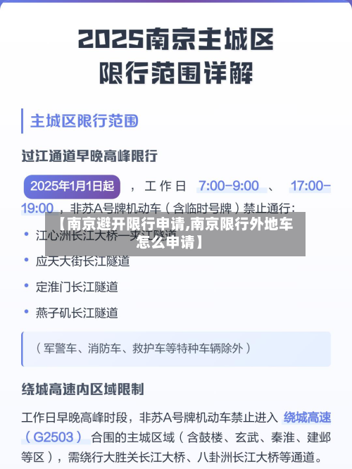 【南京避开限行申请,南京限行外地车怎么申请】