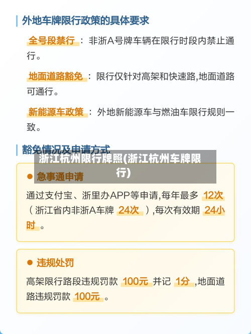 浙江杭州限行牌照(浙江杭州车牌限行)