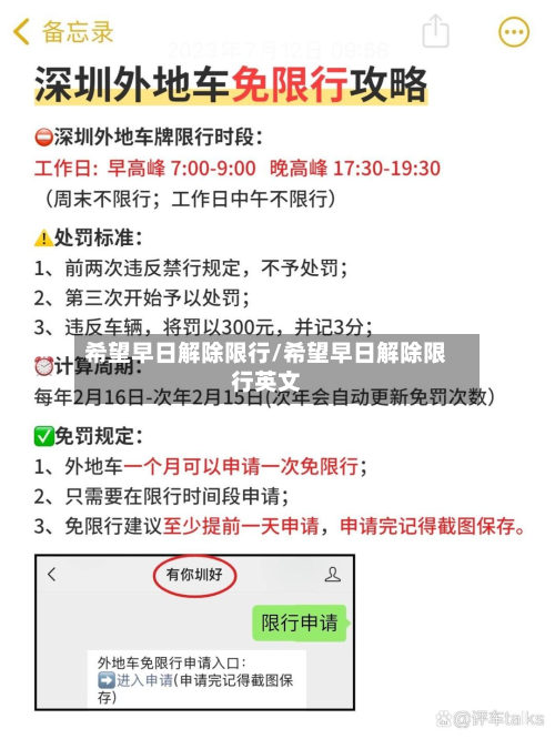 希望早日解除限行/希望早日解除限行英文-第3张图片