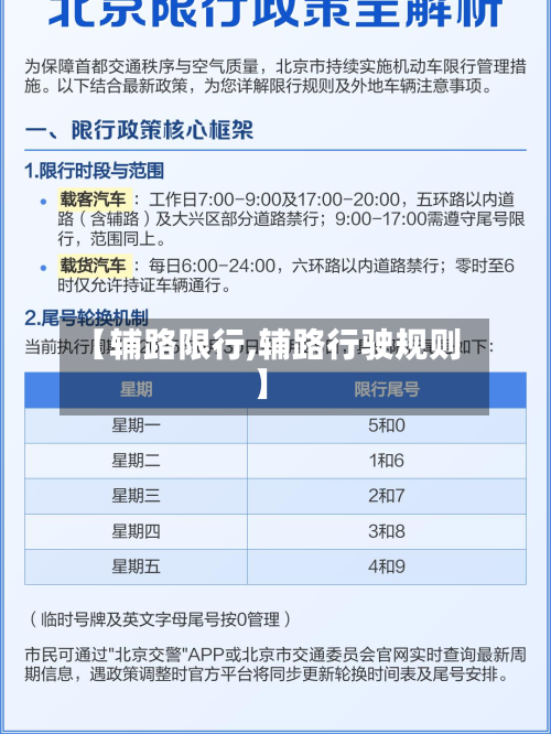 【辅路限行,辅路行驶规则】