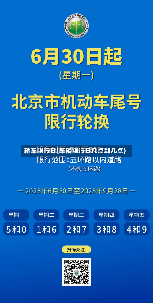 轿车限行日(车辆限行日几点到几点)-第2张图片
