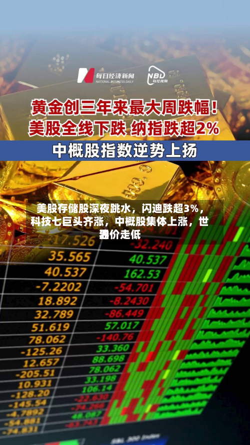美股存储股深夜跳水，闪迪跌超3%，科技七巨头齐涨，中概股集体上涨，世界油价走低
