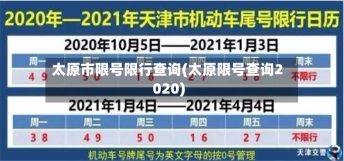 太原市限号限行查询(太原限号查询2020)