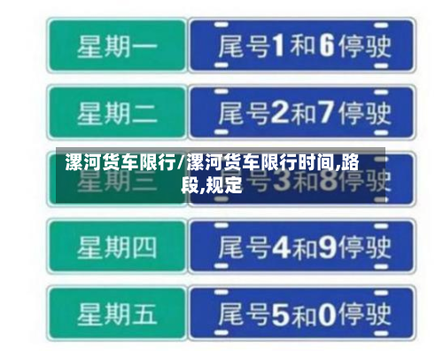 漯河货车限行/漯河货车限行时间,路段,规定
