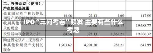 IPO“三问考卷”频发 主要有些什么考题-第2张图片
