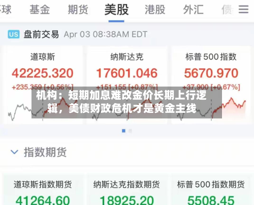 机构：短期加息难改金价长期上行逻辑，美债财政危机才是黄金主线-第1张图片