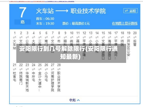 安阳限行到几号解除限行(安阳限行通知最新)-第2张图片