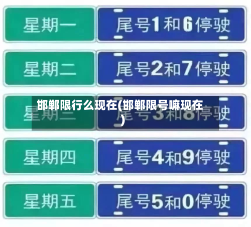 邯郸限行么现在(邯郸限号嘛现在)-第2张图片
