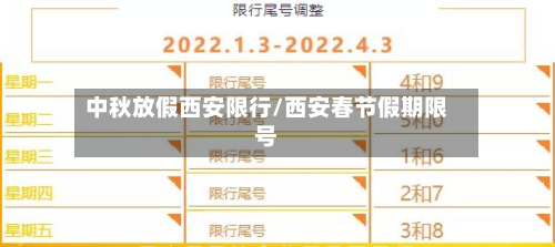 中秋放假西安限行/西安春节假期限号-第2张图片